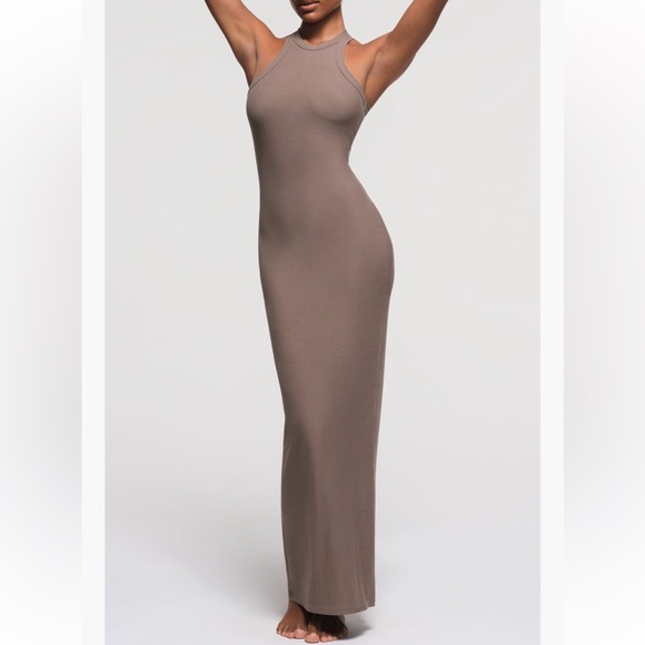 SKIMS Dresses & Skirts - NWT - SKIMS Soft Lounge High Crewneck Tank Dress